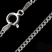 925 Sterling Silver Necklace 20" Chain With Octagon Pendant 