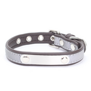 Soft Reflective Leather Dog Collar for Pet