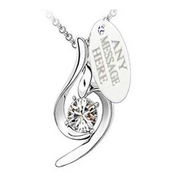 White Birthstone Necklace With Personalised Oval