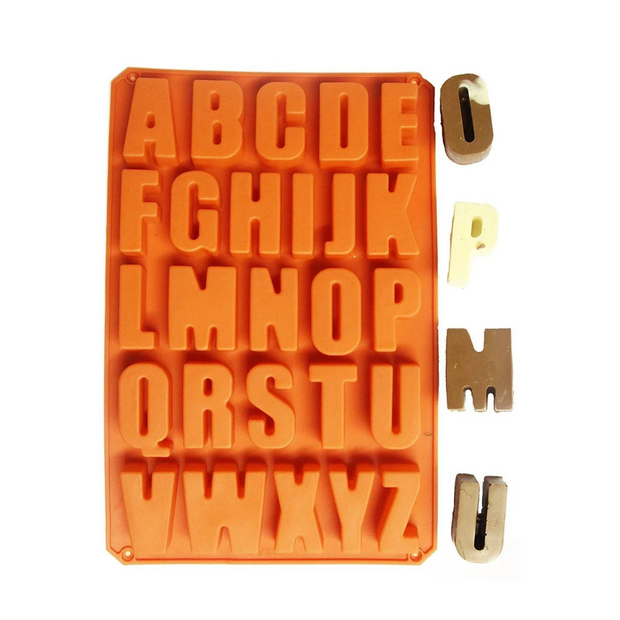 26 Letters Alphabet Pudding Silicone Bake Ware Mould 