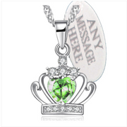 Crown Birthstone Necklace - August - My Name Chain
