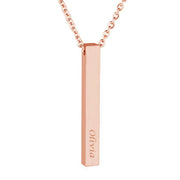 Rose Gold plated 3D bar necklace