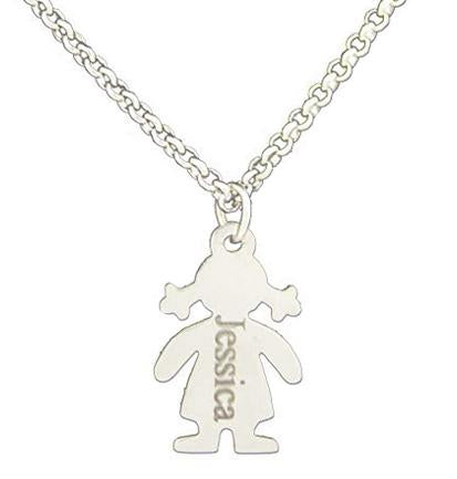 Personalised Girl Child Pendant Necklace 