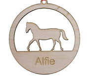 wooden engraved horse 