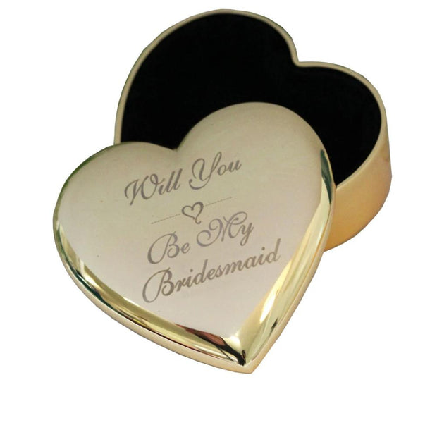 The golden trinket jewellery heart box