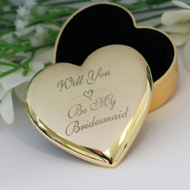 The golden trinket jewellery heart box