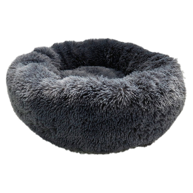 Grey Color Cushion Cave Calming Washable Soft and Fluffy Pet Bed