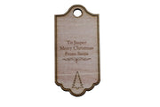 Personalized The Wood Christmas Tree Gift Tag
