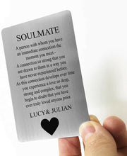 Personalized Soulmate Metal Wallet Card Gift 