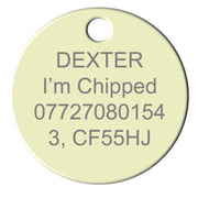 30mm Engraved Round Pet Luggage ID Identity Tag Disc