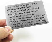 Personalized Soulmate Metal Wallet Card Gift 